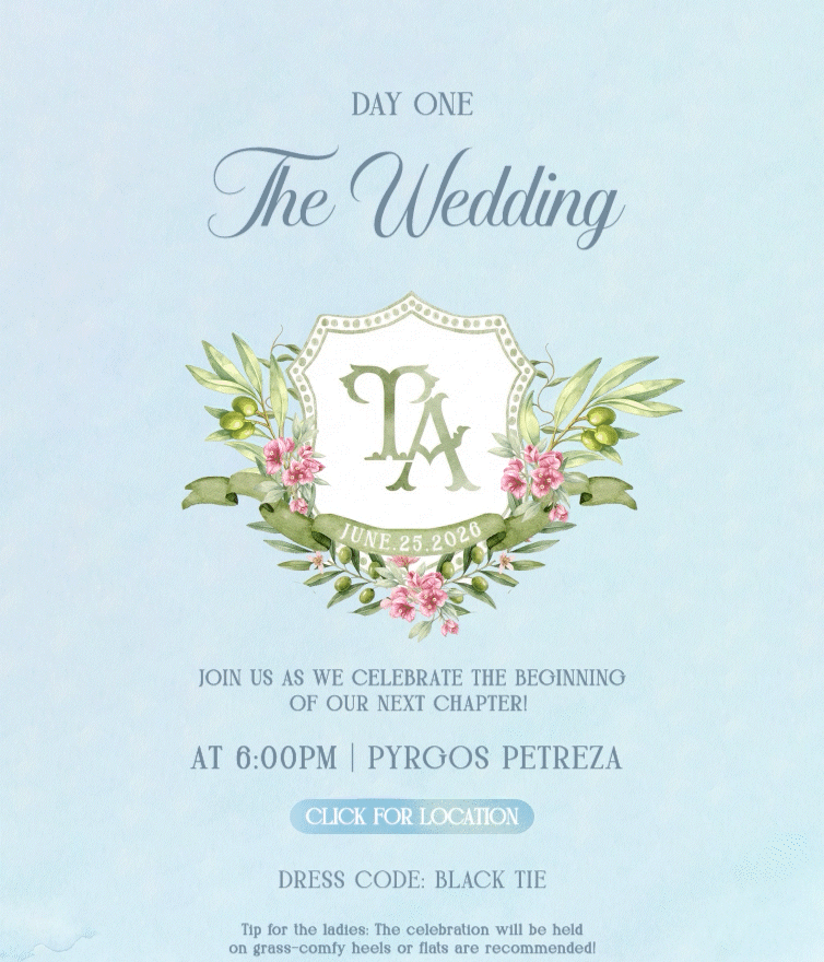 Aly Taha and Tala Masarani Wedding Invitation